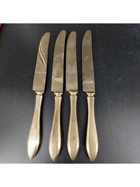 Dirigold Regal Dinner Knife Set 4 Gold Table Dirilyte Alloy Flatware Sweden